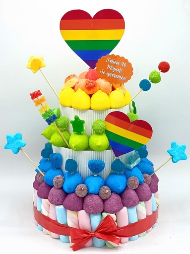 Tarta Chuches Grande LGTB Multicolor
