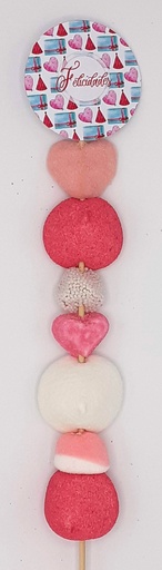 Brocheta Chuches "Felicidades" Rosa-Verde