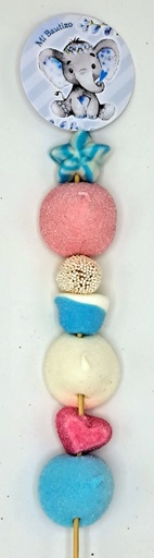 Brocheta Chuches Elefantito Azul-Rosa (Abrir para elejir frase)