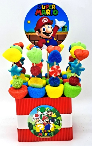 Centro 16 Mini Brochetas Chuches Mario Bros