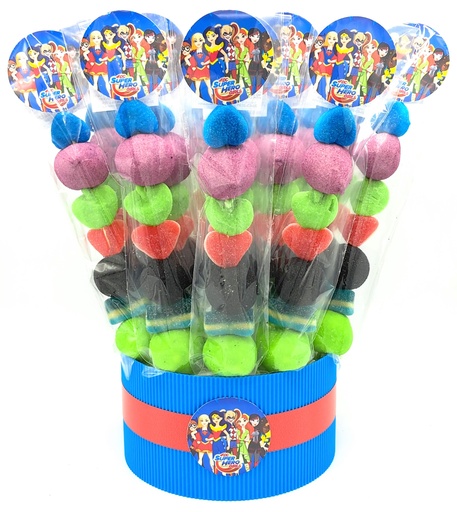 Cubo 12 Brochetas Chuches Superheroinas Femeninas