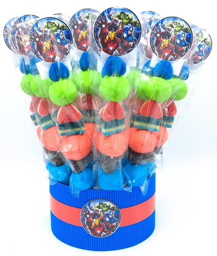 Cubo 20 Brochetas Chuches Vengadores
