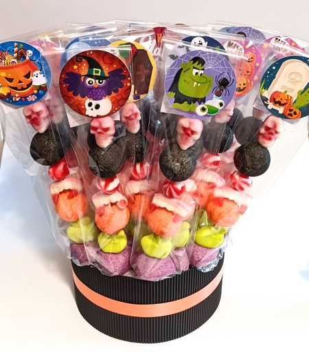 Cubo 30 Brochetas Chuches Halloween