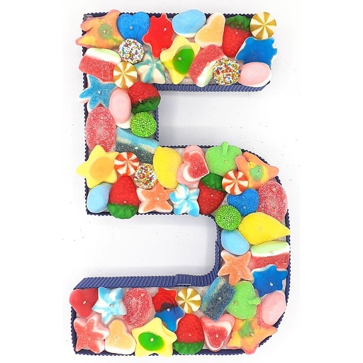 Numero con Chuches "5" años Multicolor