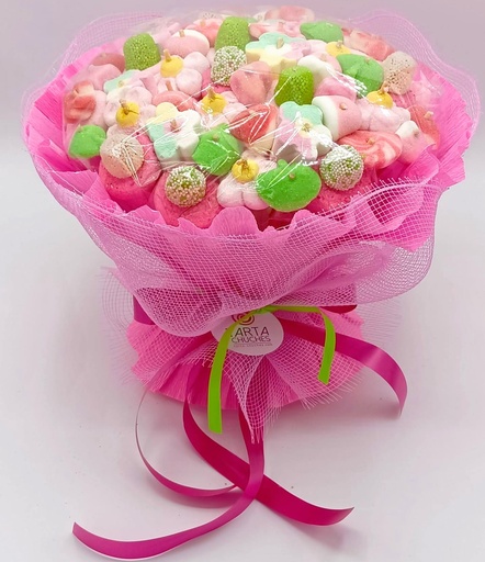 Ramo Flores Chuches Grande Rosa