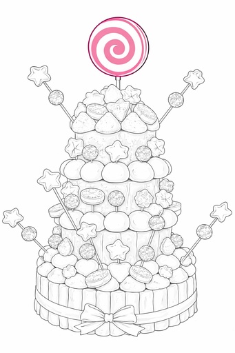 Tarta Chuches Extra Grande Boda Rosa-Blanco-Plata