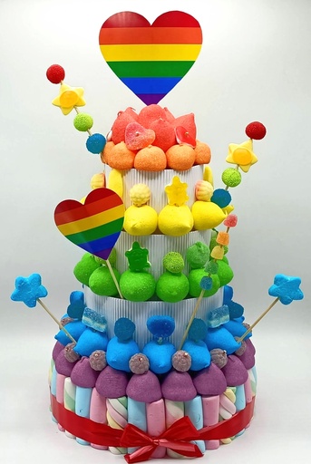 Tarta Chuches Extra Grande LGTB Multicolor
