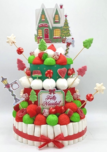 Tarta Chuches Grande Navidad Casita