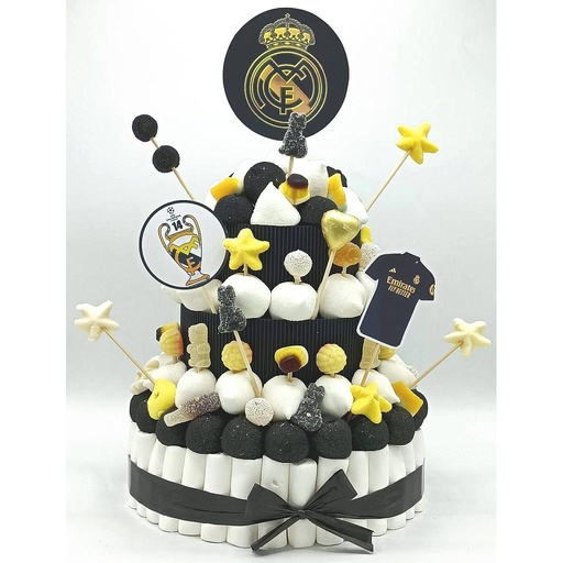 Tarta Chuches Grande Real Madrid Negra-Oro