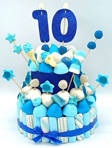 Tarta Chuches Mediana 10 a 19 años Azul-Blanco (Abrir para seleccionar año)