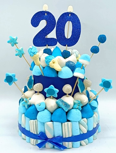 Tarta Chuches Mediana 20 a 29 años Azul-Blanco (Abrir para seleccionar año)