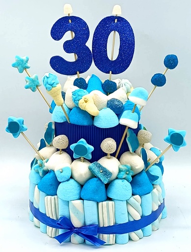 Tarta Chuches Mediana 30 a 39 años Azul-Blanco (Abrir para seleccionar año)