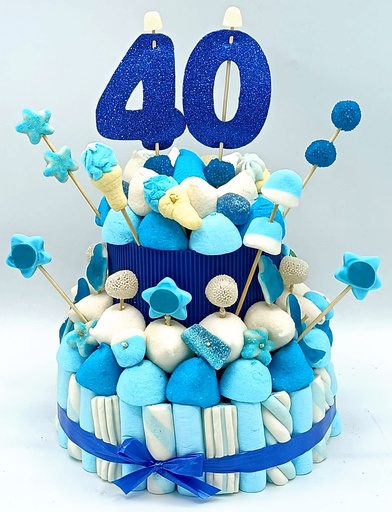 Tarta Chuches Mediana 40 a 49 años Azul-Blanco (Abrir para seleccionar año)