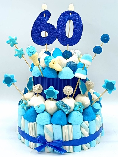 Tarta Chuches Mediana 60 a 69 años Azul-Blanco (Abrir para seleccionar año)