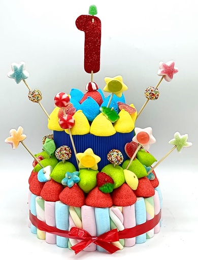 Tarta Chuches Mediana Multicolor 1 a 9 años (Abrir para seleccionar año)