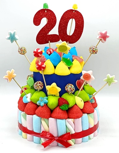 Tarta Chuches Mediana Multicolor 20 a 29 años (Abrir para seleccionar año)