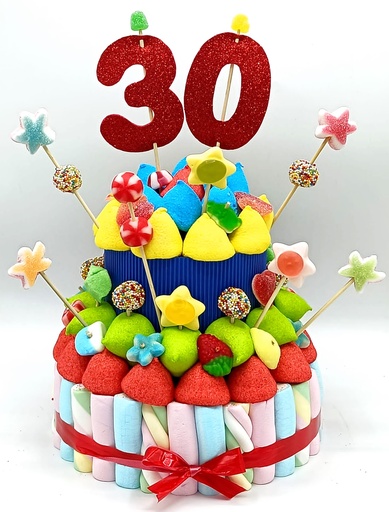 Tarta Chuches Mediana Multicolor 30 a 39 años (Abrir para seleccionar año)