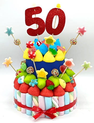 Tarta Chuches Mediana Multicolor 50 a 59 años (Abrir para seleccionar año)