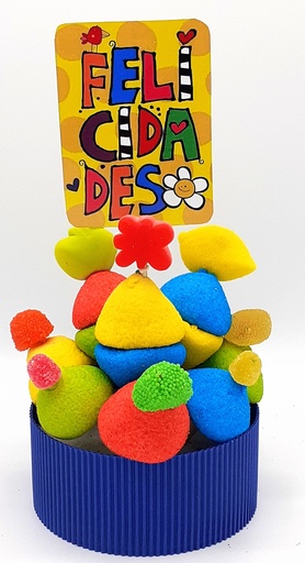 Tarta Chuches Mini Alta "Felicidades" Multicolor
