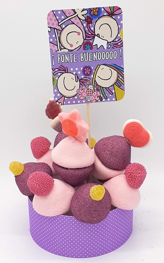 Tarta Chuches Mini Alta "Ponte bueno" Morado-Morado
