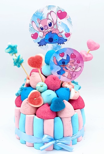 Tarta Chuches Pequeña Angel y Stitch