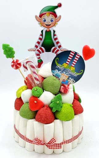 Tarta Chuches Pequeña Navidad Elfo