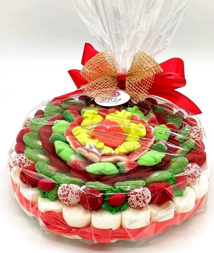 Tarta Chuches Plana Grande Rojo-Verde